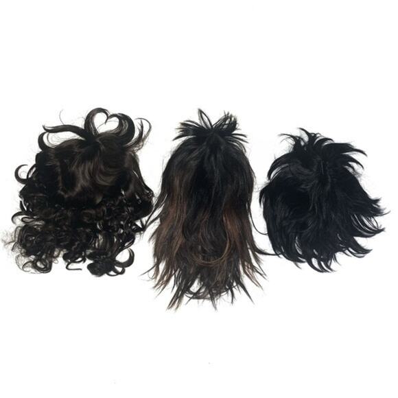 3 Synthetic Wigs in Black and Brown - Picture 4 of 6